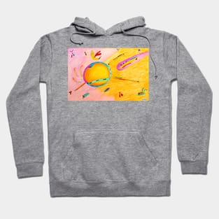 abstract in orange Hoodie